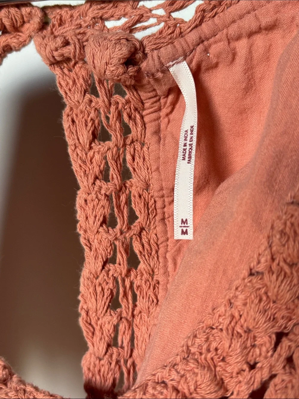 REVOLVE Free People Megan Crochet Top in Coral Sand